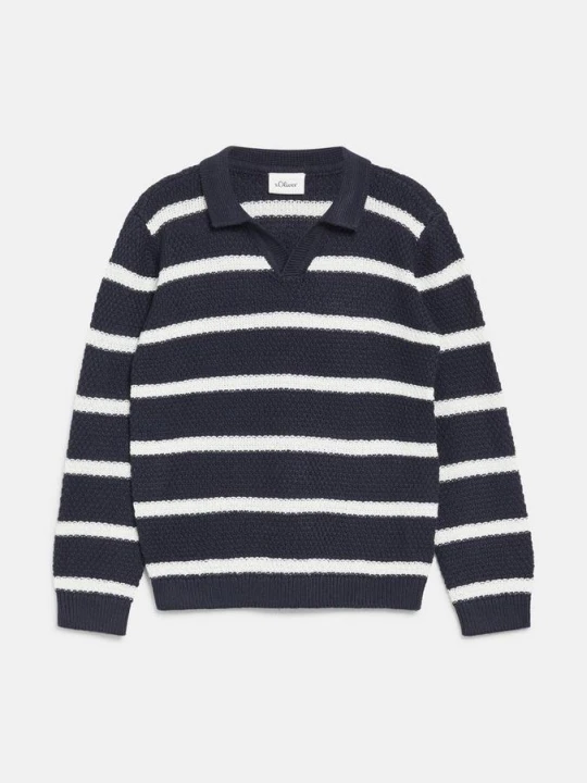 Zdjęcie produktu Strickpolo mit Strukturmuster s.Oliver