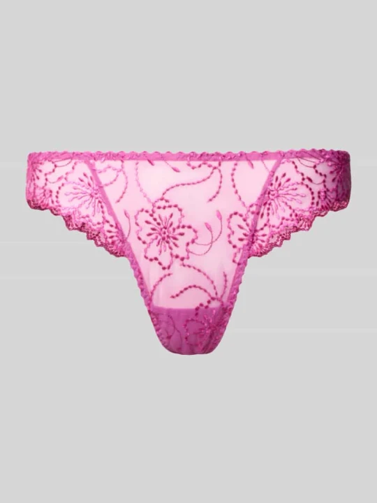 Zdjęcie produktu String o kroju slim fit w półprzezroczystym designie model 'Jane' MARIE JO Mocnoróżowy