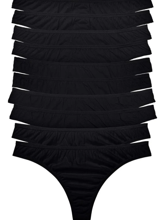 Zdjęcie produktu Stringi (10 par) BonPrix czarny