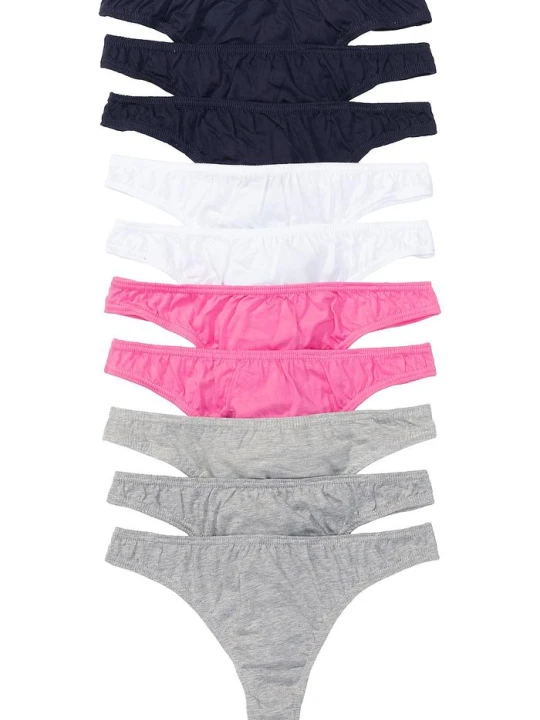 Zdjęcie produktu Stringi (10 par) BonPrix szary
