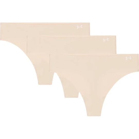 Zdjęcie produktu Stringi damskie Pure Stretch NS Thong 3 pary Under Armour Beżowy