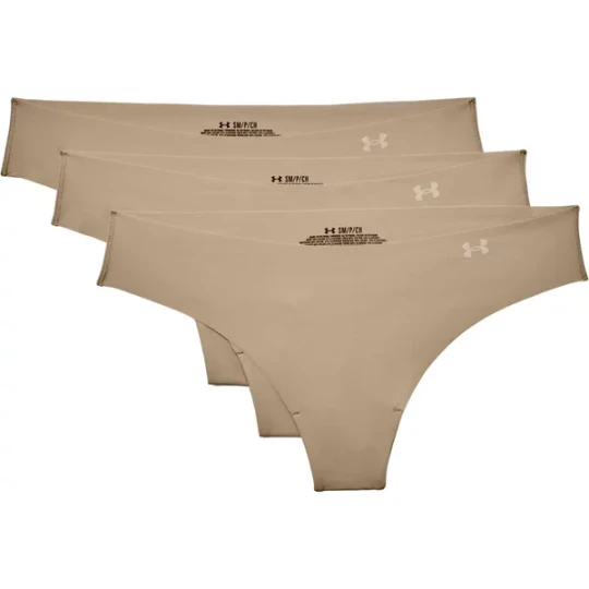 Zdjęcie produktu Stringi damskie Pure Stretch Thong 3-pak Under Armour Beżowy