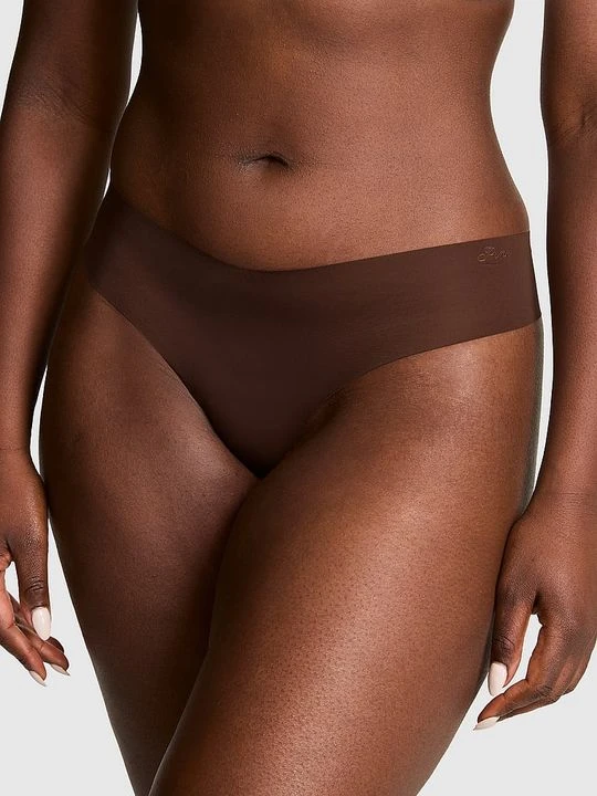 Zdjęcie produktu PINK Stringi no-show Victoria's Secret Brązowy