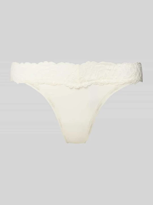 Zdjęcie produktu Stringi obszyte koronką Calvin Klein Złamany biały