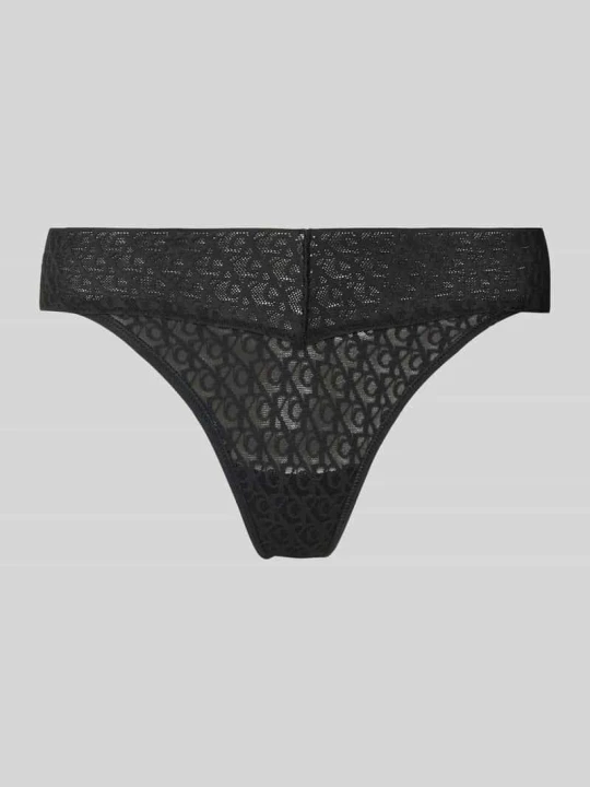 Zdjęcie produktu Stringi obszyte koronką Calvin Klein Czarny