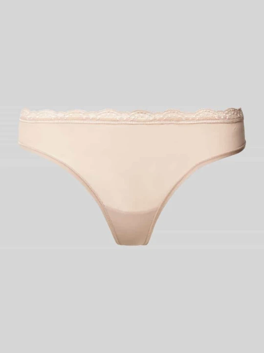 Zdjęcie produktu Stringi obszyte koronką Calvin Klein Beżowy