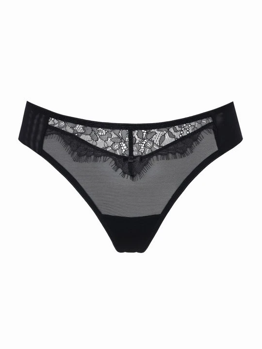 Zdjęcie produktu Stringi tiulowe z delikatną koronką Alisha 01 Poupee Marilyn