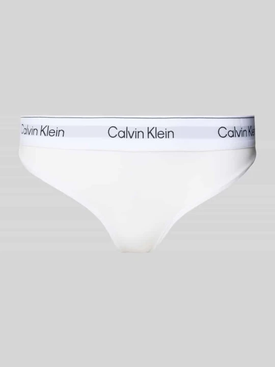 Zdjęcie produktu String z mieszanki bawełny Calvin Klein Biały