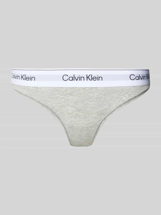 Zdjęcie produktu String z mieszanki bawełny Calvin Klein Jasnoszary