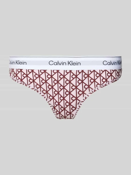 Zdjęcie produktu Stringi z elastycznym paskiem z logo Calvin Klein Różowy