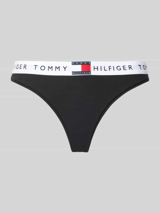 Zdjęcie produktu Stringi z elastycznym pasem z logo model ‘TH Heritage’ Tommy Hilfiger Czarny