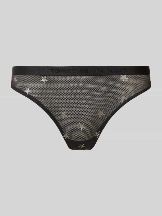 Zdjęcie produktu Stringi z elastycznym pasem z logo Tommy Hilfiger Czarny