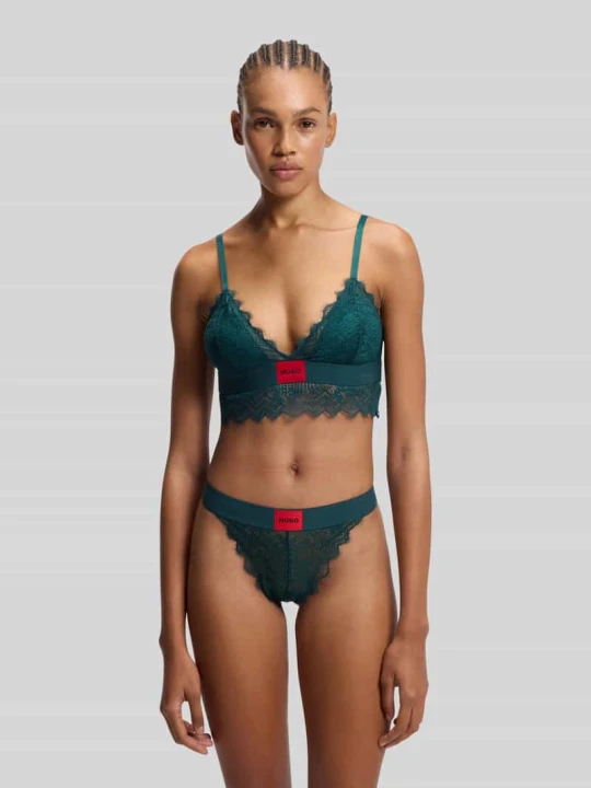 Zdjęcie produktu Stringi z kobiecej koronki model ‘TRING RL LACE’ Hugo Ciemnozielony