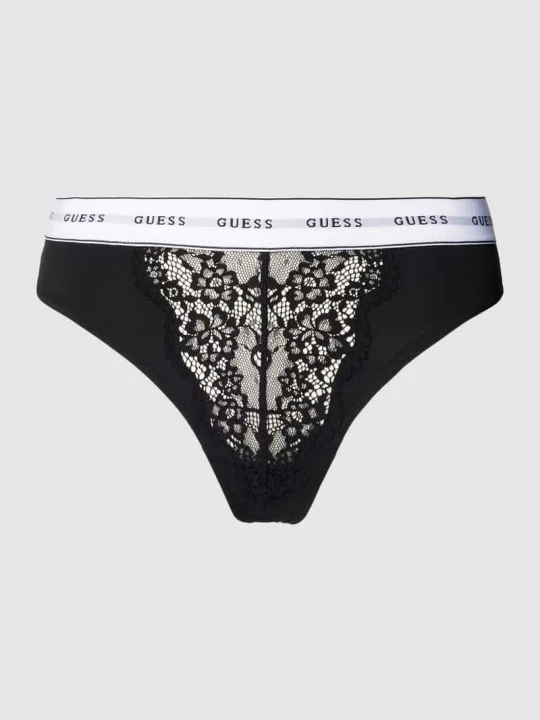 Zdjęcie produktu Stringi z koronką model ‘BELLE’ Guess Czarny