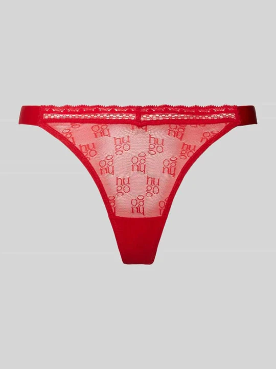 Zdjęcie produktu Stringi z koronką Model „SARTORIAL” Hugo Czerwony