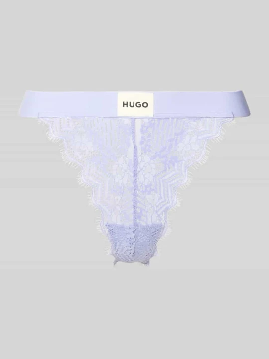Zdjęcie produktu Stringi z koronki Hugo Jasnofioletowy