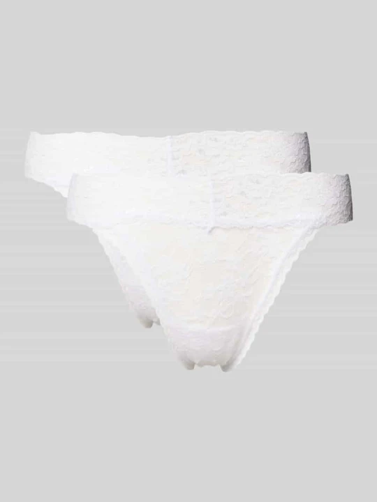 Zdjęcie produktu Stringi z koronki w zestaw 2 szt. Snocks Biały