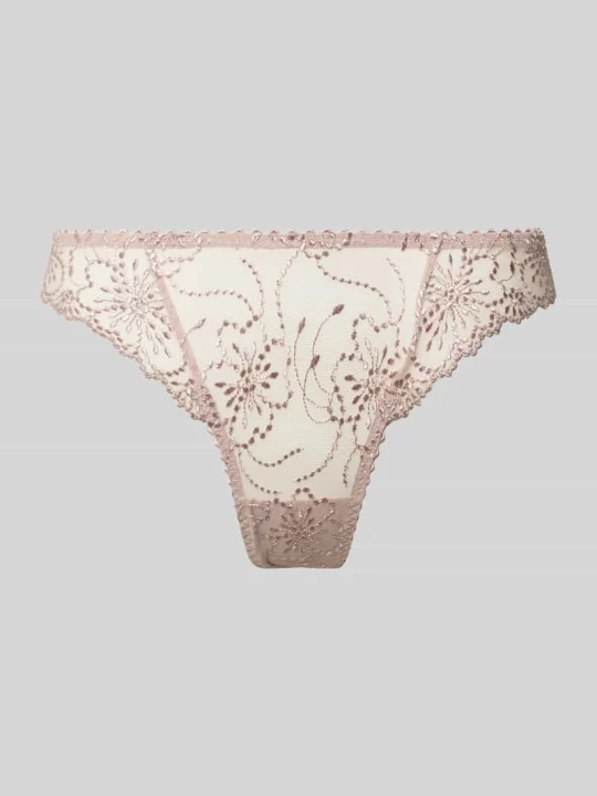 Zdjęcie produktu Stringi z koronkowym obszyciem model ‘Jane’ MARIE JO Różowawy