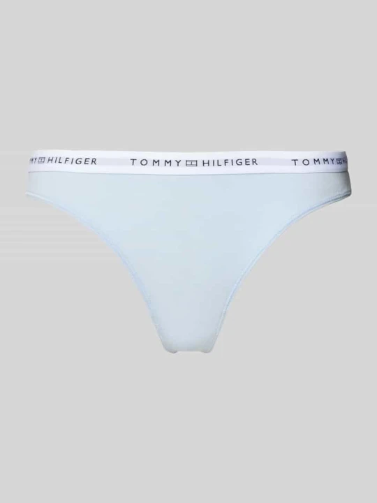 Zdjęcie produktu Stringi z mieszanki bawełny Tommy Hilfiger Jasnoniebieski