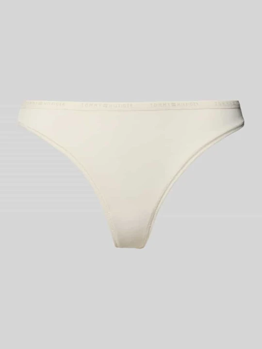 Zdjęcie produktu Stringi z mieszanki bawełny Tommy Hilfiger Złamany biały