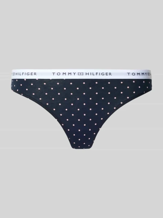 Zdjęcie produktu String z mieszanki bawełny Tommy Hilfiger Ciemnoniebieski