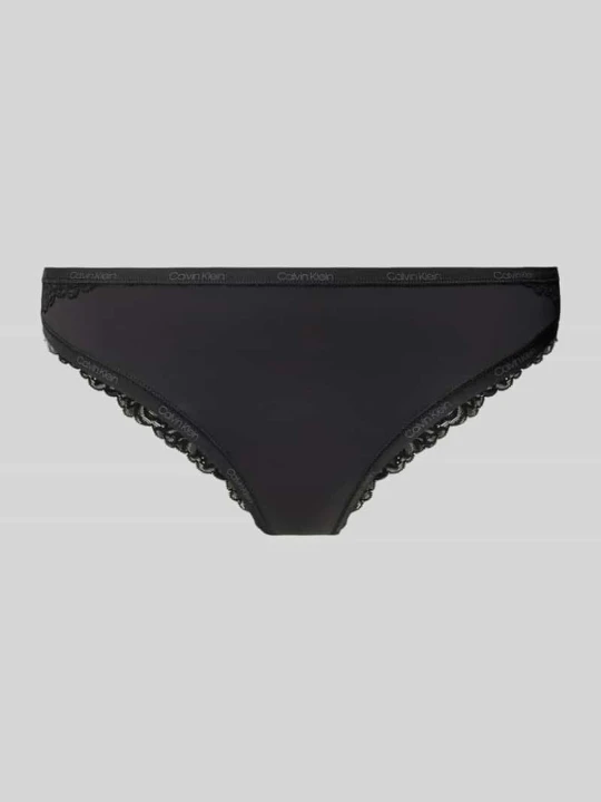 Zdjęcie produktu Stringi z nadrukami z logo Calvin Klein Czarny