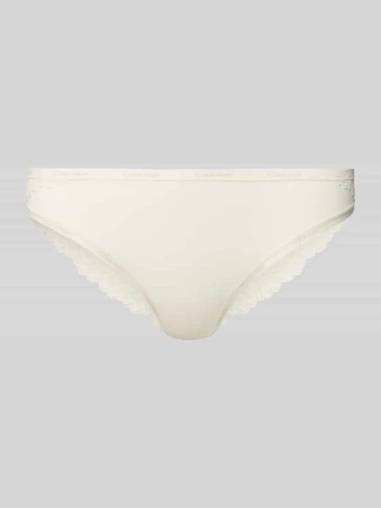 Zdjęcie produktu Stringi z nadrukami z logo Calvin Klein Złamany biały