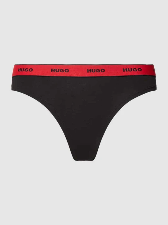 Zdjęcie produktu Stringi z elastycznym pasem z logo model ‘Carousel’ Hugo Czerwony
