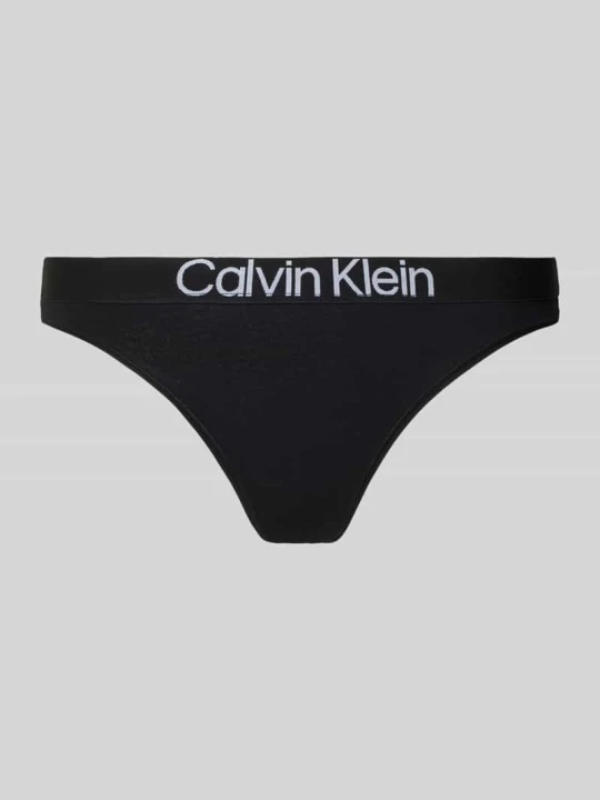 Zdjęcie produktu Stringi z paskiem z logo model ‘MAX’ Calvin Klein Czarny