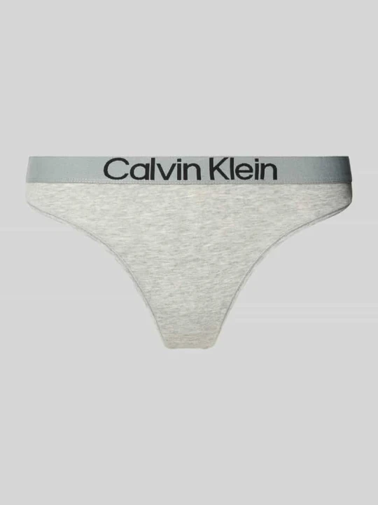 Zdjęcie produktu Stringi z pasem z logo model 'MAX' Calvin Klein Jasnoszary