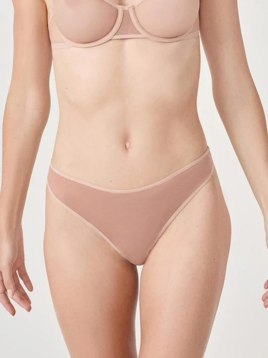 Zdjęcie produktu Stringi z tiulu Etam rose givre