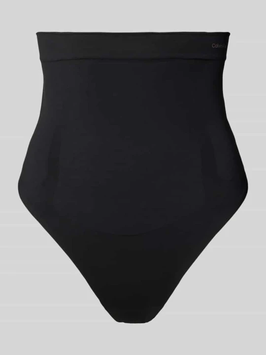 Zdjęcie produktu Stringi z wysokim stanem i nadrukiem z logo Calvin Klein Czarny
