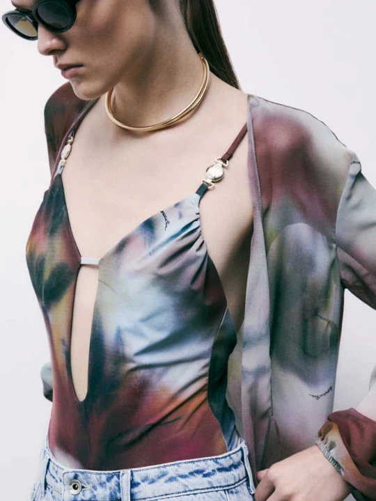 Zdjęcie produktu Strój kąpielowy cut-out w nadruku Summer Faded Patrizia Pepe