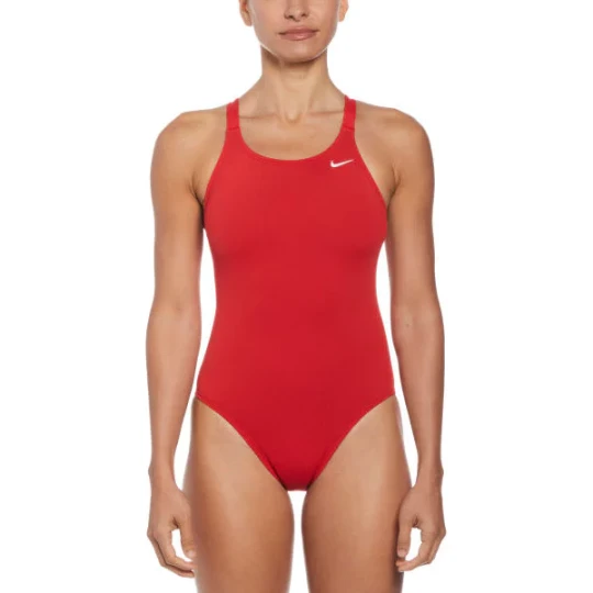 Zdjęcie produktu Strój kąpielowy damski HydraStrong Solid Fastback Nike Swim Czerwony