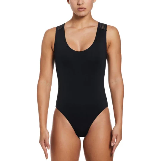Zdjęcie produktu Strój kąpielowy damski Wild Keyhole Back Nike Swim Czarny
