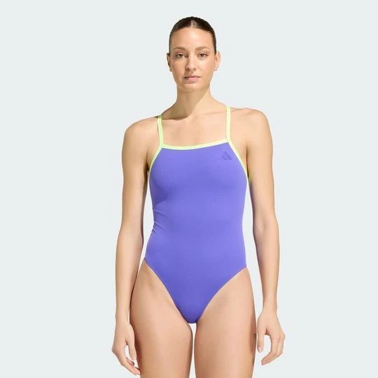 Zdjęcie produktu Strój kąpielowy na cienkich ramiączkach z tyłem w kształcie litery V Adidas Solar Purple