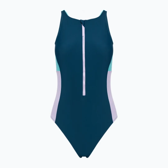 Zdjęcie produktu Strój pływacki jednoczęściowy damski Speedo Zip Colorblock dark teal