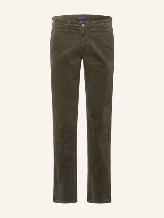 Zdjęcie produktu Strokesman's Aksamitne Spodnie Chino O Kroju Slim Fit gruen KHAKI