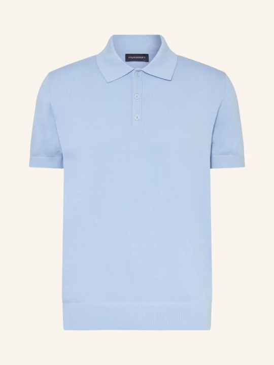 Zdjęcie produktu Strokesman's Dzianinowa Koszulka Polo blau JASNONIEBIESKI