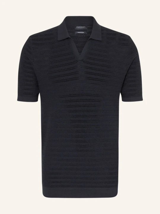 Zdjęcie produktu Strokesman's Dzianinowa Koszulka Polo blau GRANATOWY