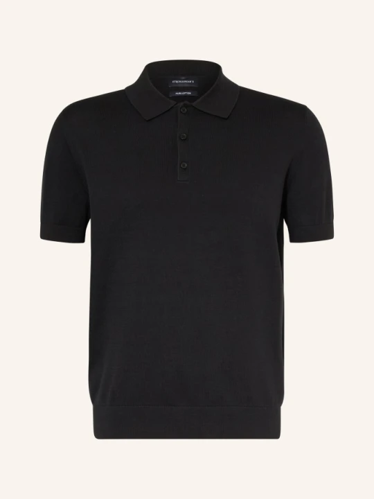 Zdjęcie produktu Strokesman's Dzianinowa Koszulka Polo schwarz CZARNY