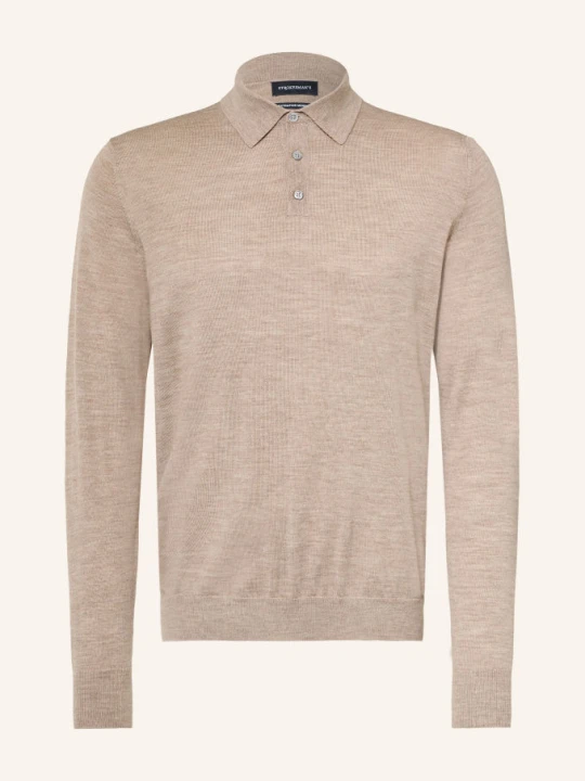 Zdjęcie produktu Strokesman's Dzianinowa Koszulka Polo Z Wełny Merynosowej beige