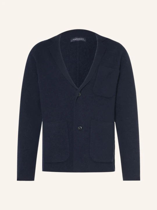 Zdjęcie produktu Strokesman's Dzianinowa Marynarka O Kroju Slim Fit blau GRANATOWY