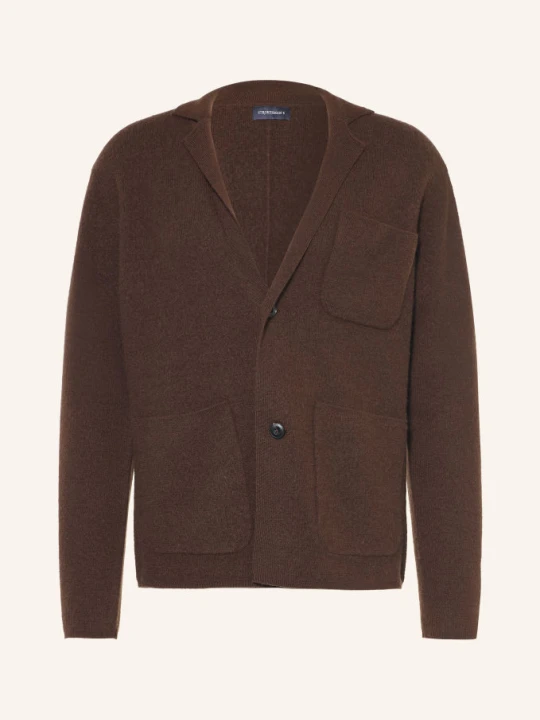Zdjęcie produktu Strokesman's Dzianinowa Marynarka O Kroju Slim Fit braun CIEMNOBRĄZOWY