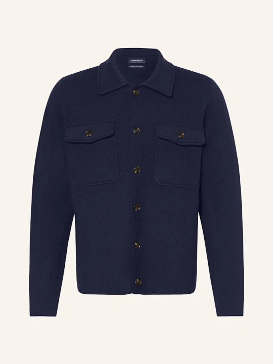 Zdjęcie produktu Strokesman's Kardigan Z Wełny Merino blau GRANATOWY