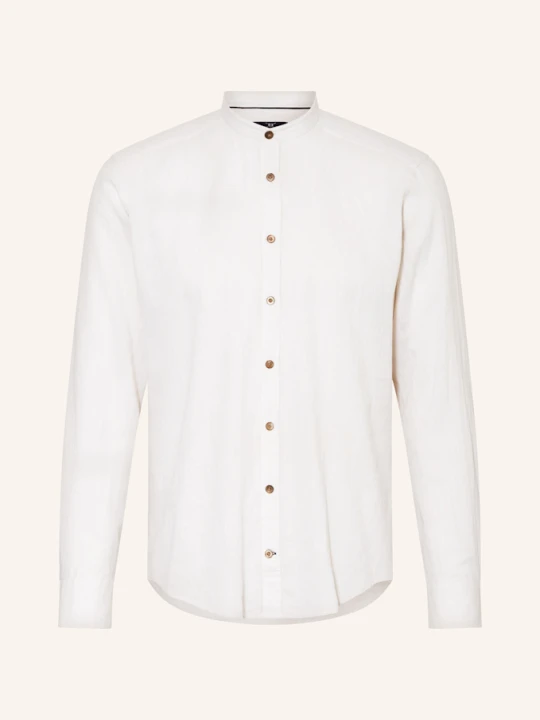 Zdjęcie produktu Strokesman's Koszula Regular Fit Z Dodatkiem Lnu I Stójką beige