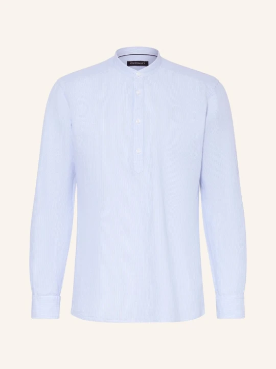 Zdjęcie produktu Strokesman's Koszula Regular Fit Z Lnem I Stójką blau