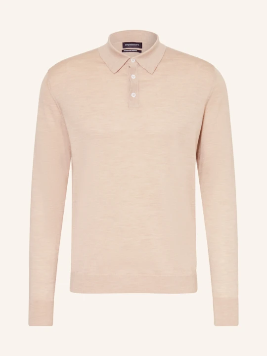 Zdjęcie produktu Strokesman's Koszulka Polo Z Dzianiny Z Wełny Merino beige