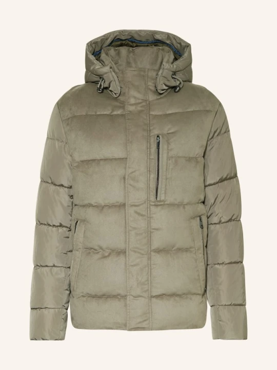 Zdjęcie produktu Strokesman's Kurtka Pikowana Z Mieszanki Materiałów Z Odpinanym Kapturem beige