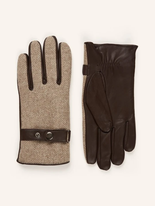 Zdjęcie produktu Strokesman's Skórzane Rękawiczki beige